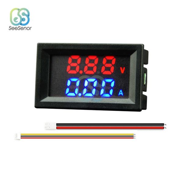 M430 DC 0-100V 10A 50A 100A Voltímetro digital Amperímetro dual LED Display Detector de tensão Painel de energia do medidor de energia Amp Volt Bitlege