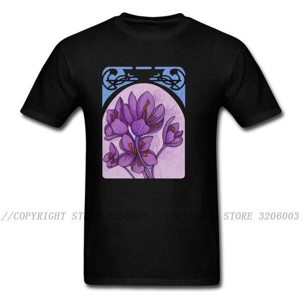 Мужские рубашки Art Nouveau Saffron 2023 Случайная футболка летняя цветочная футболка с коротким рукавом с коротки