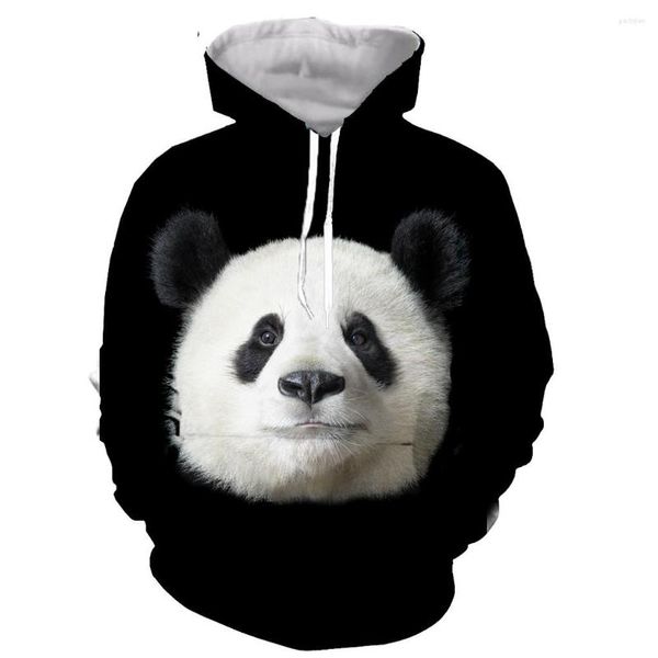 Erkek Hoodies Hayvan Panda Siyah Beyaz Komik Moda Uzun Kollu 3D Baskı Fermuarı/Hoodies/Sweatshirt/Ceket/Erkekler/Kadınlar