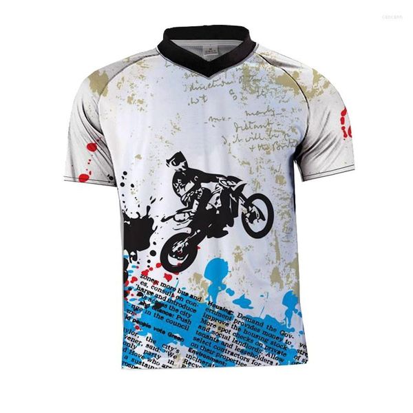 Yarış Ceketleri 2023 Motokros Forması Yokuş Aşağı Terleme Wicking T-Shirts Cross Country Mountain Formaları