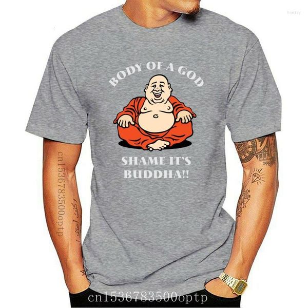 Camisetas masculinas Corpo de um deus vergonha é buda mass engraçado humor gordo Fatista com excesso de peso para a juventude meia-idade A velha camiseta