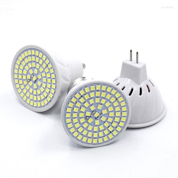 10pcs/lote lampada led led GU10 MR16 E27 E14 Bombillas Bulb 220V 240V Spotlight 48 60 80 2835 SMD Lampara Light