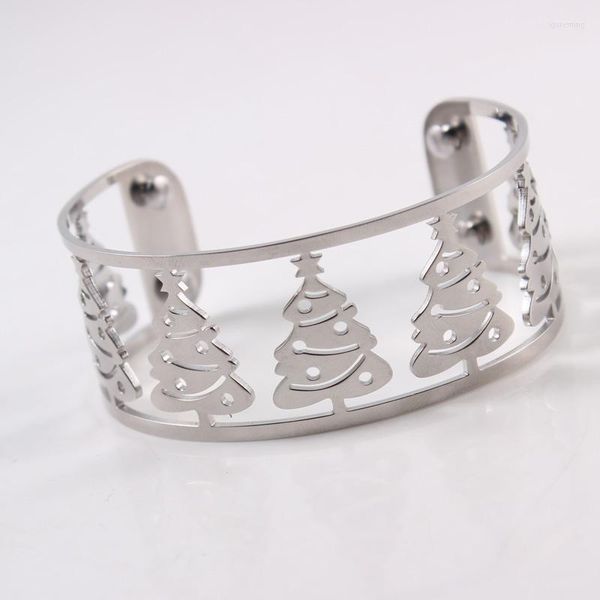 Pulseira de aço inoxidável Bracelete de Natal Árvore de Natal Georgette Bulke