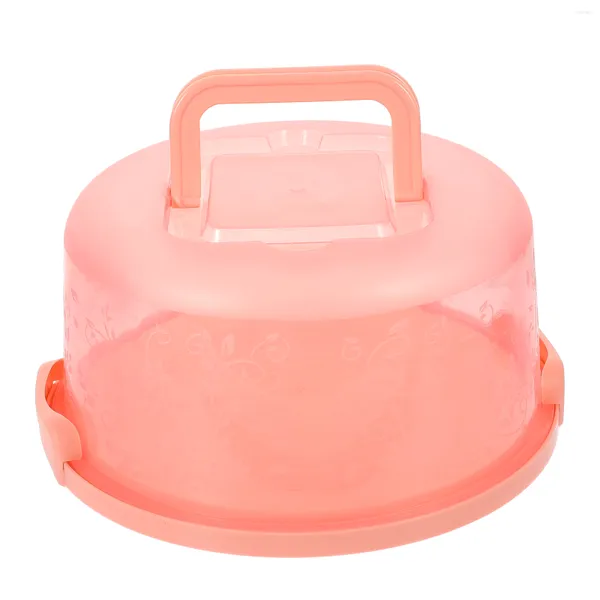 Confezioni regalo Porta torta Portacontenitore portatile Coperchio Porta cupcake Contenitori da forno Maniglia Supporto Rotondo Custode per pasticceria Coperchi per server