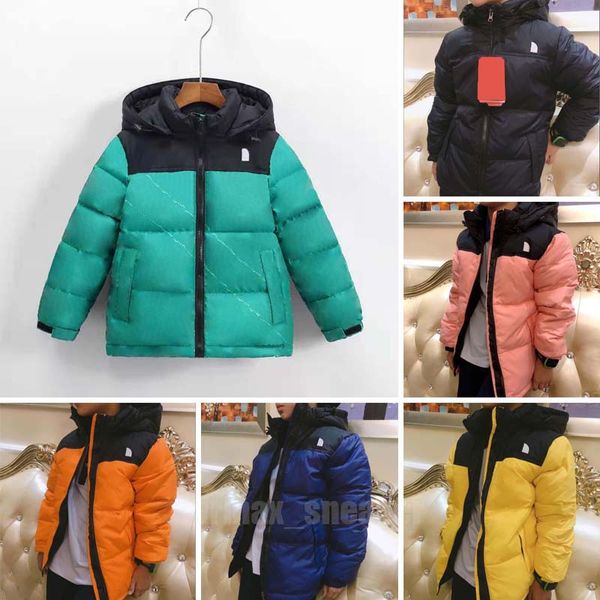 Cappotto invernale Piumino Kids Fashion Classic Outdoor Warm Down Cappotti Motivo zebrato Stampa lettera a righe Puffer boys Giacche Multicolor Abbigliamento comodo 2023