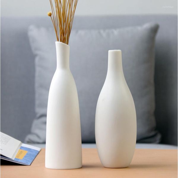Vasos indefinidos vegetarianos brancos vaso de flores de flor de arte decoração artesanato presente de casamento nórdico insere tabela vaso ornamento