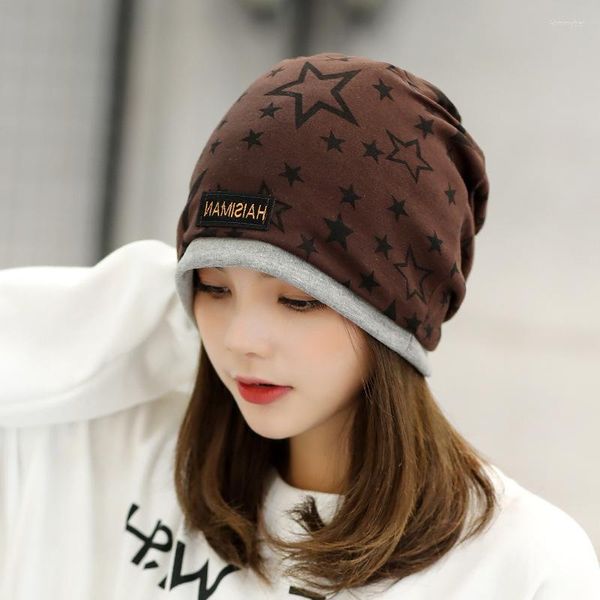 Bandane Versione coreana dell'autunno e dell'inverno Personalità della moda Cappello con bordo a stella a cinque punte Per il tempo libero Tappi multifunzionali versatili