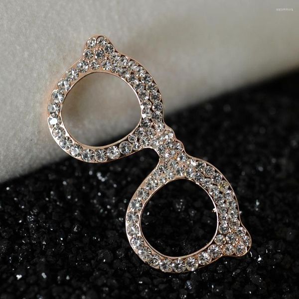 Broschen Jackstraw Schmuck Niedliche ausgefallene Strassbrosche Brillenhalter Design Pin Handgemacht Großhandel für Frauen