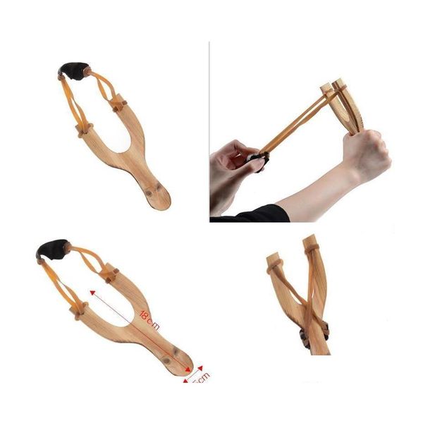 Favor de festas Ups Fidget Toys Material de madeira Flings String de borracha Divers￣o Crian￧as tradicionais ao ar livre Catapt