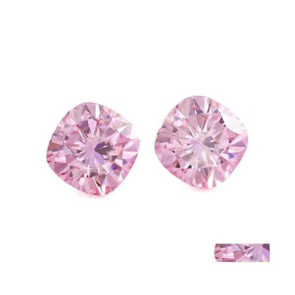 Outro moissanite de almofada rosa certa Corte de colorido rosa Stones soltas Diamond Pass Lab cultivado Gemtone para jóias DIY ringter outro outro dhc9s