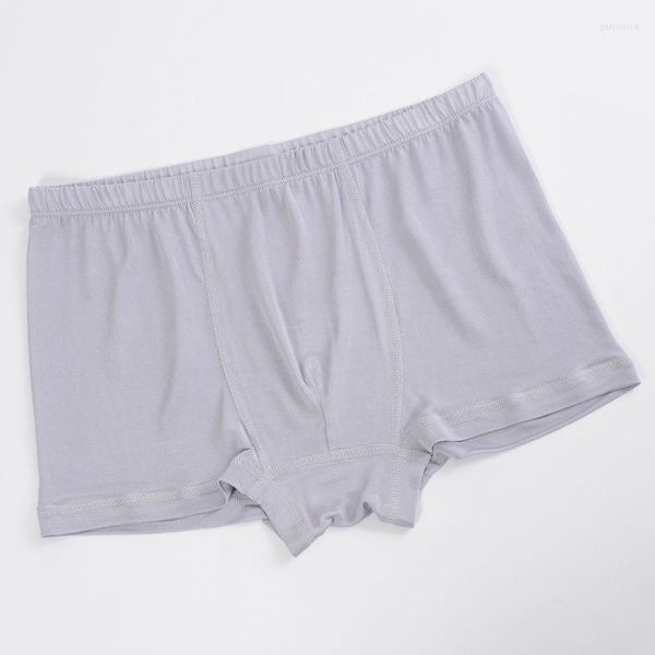 Underpants homens boxer shorts naturais de seda calcinha