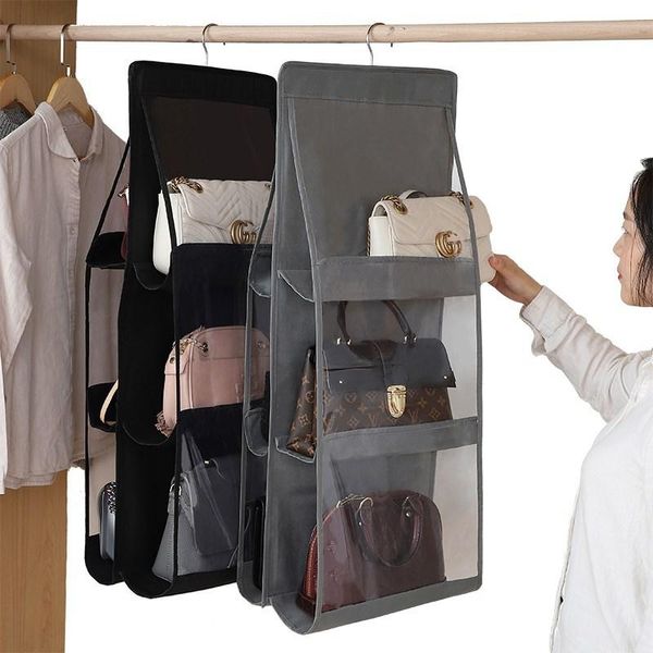 Aufbewahrungstaschen, faltbar, zum Aufhängen für Handtaschen-Organizer, Dinge, Kleiderschrank, transparente Kleidertasche, verschiedene