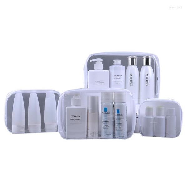 Aufbewahrungsboxen Wasserdichte Kosmetiktasche für Frauen Transparente PVC-Make-up-Taschen Schönheitskoffer Klarer Make-up-Organizer Bad Toilettenartikel Waschba