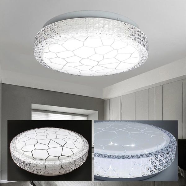 Plafoniere LED Superficie di cristallo moderna Apparecchio per montaggio a filo moderno 6500K Lampada bianca Illuminazione per cucina Bagno Camera da letto 220V