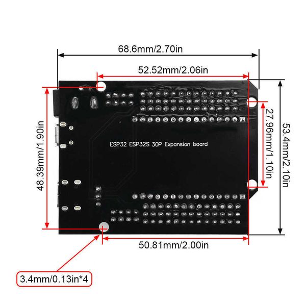 ESP32 Placa de Desenvolvimento Tipo C USB CH340C WiFi Adicionar Bluetooth Ultra-Low Power Dual Core Dual Esp32-Devkitc-32 O-Wroom-32 Expansão