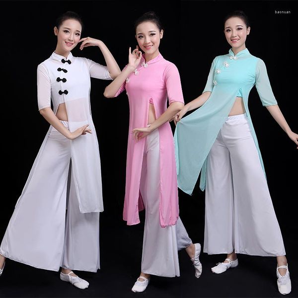 Stage Wear Chinese Folk Dance Costume Women Yangko Dress para performance Fan Clothing Umbrella Fort 90