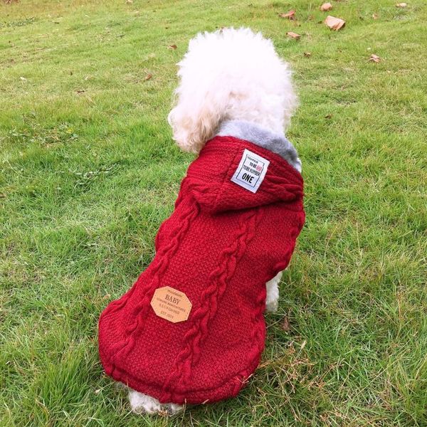 Camisinho de malha de vestuário para cães e roupas de lã de lã macias e confortáveis ​​e espessos de figurino de grife