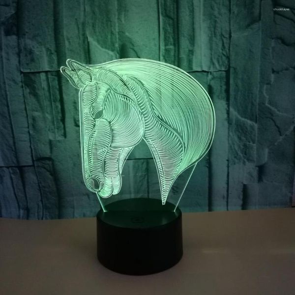 Настольные лампы Horsehead 3D ночь