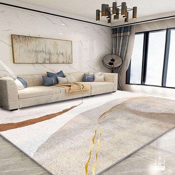 Teppiche Modern Nordic Light Luxus Teppich Wohnzimmer Sofa Couchtisch Rutschfester Teppich Dekoration Schlafzimmer Nachttischmatte Dekor Tapetes Beste Qualität