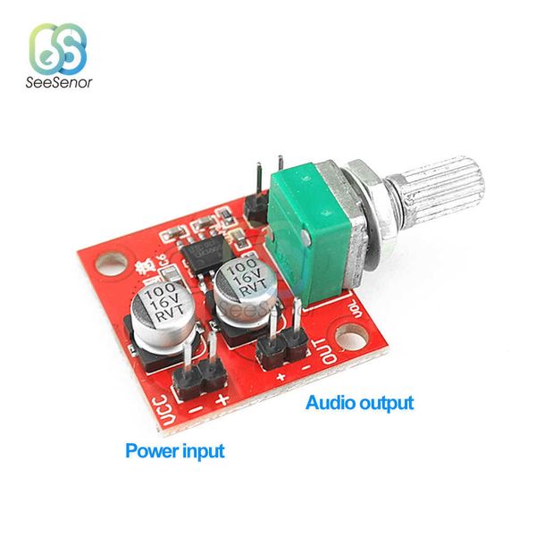 LM386 Elektret-Mikrofon-Verstärker-Board-Modul mit/ohne Potentiometer DC4–12 V