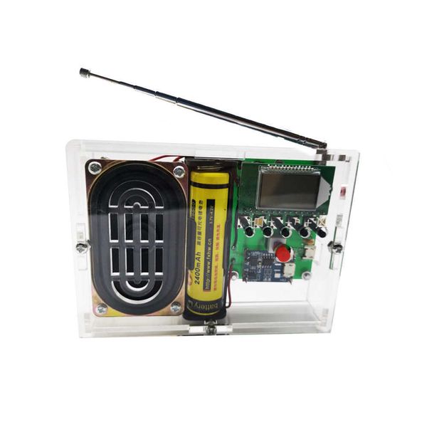 3V-5V 5W wiederaufladbares FM-Radio-Empfängermodul 76-108 MHz DIY-Elektronik-Kit-Lautsprecher mit Leistungsverstärker-LCD-Display