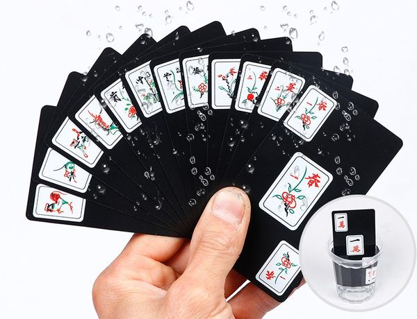 Кодовые игры оптом ПВХ заморозили все пластиковые карты Mahjong.