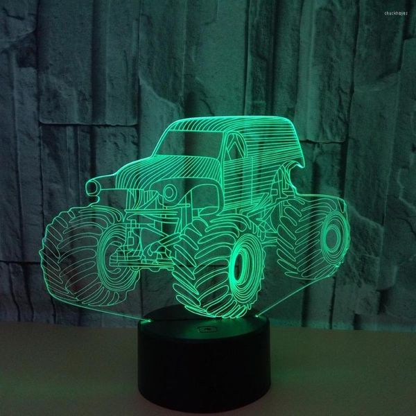 Настольные лампы Creative 3D Nightlight 7 Color Touch Control Visual для гостиной