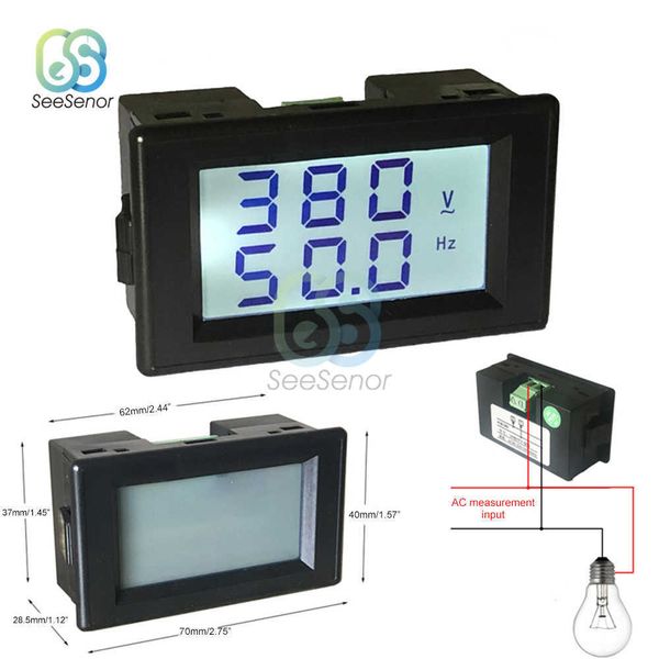 AC80-300V/AC190-450V 100A Voltmetro Digitale Amperometro Doppio Display Rilevatore di Tensione Misuratore di Corrente Ampere Volt Gauge Trasformatore