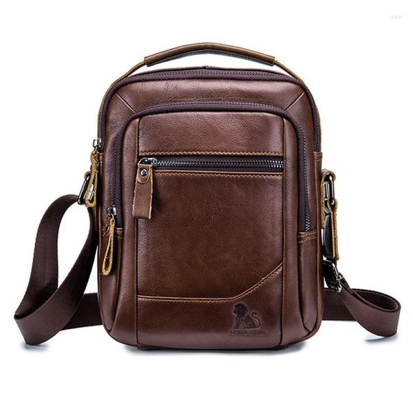 Abendtaschen 2023 Mode Vertikale Rindsleder Männliche kommerzielle Tasche Herren Aktentasche Natürliche Haut Vintage Messenger Business