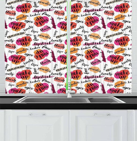 Cortina cortina de cozinha de moda multicolor