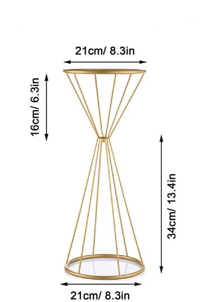 Parti Dekorasyon Çiçek Vazoları Altın/ Beyaz Standlar Metal Yol Kurşun Düğün Merkez Parçası Çiçekler Raf Etkinlik Dekorasyon Parçası