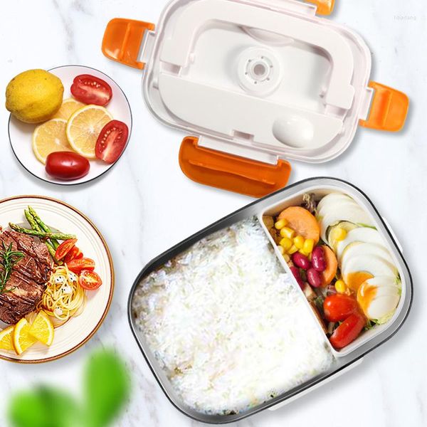 Geschirr-Sets, elektrische Lunchbox, schnelles Aufheizen, Wärmer, auslaufsicher, abnehmbarer Edelstahlbehälter, tragbare Mikrowelle für Auto, LKW