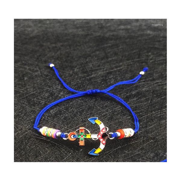 Strand de miçanga estilo bósnio arco -íris Pulseira de desenho animado Crianças de corda manual Moda de amor à mão Tela de aniversário Jóias de aniversário D DHR3H