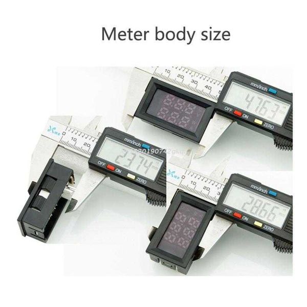 10A/50A/100A Цифровой вольтметр AMMETER Power Blue Red Dual Color светодиодный Amp-вольтметр Микрорегументирование