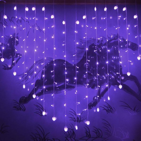 Party-Dekoration, 200 x 150 cm, elegante Hochzeitshintergründe mit LED-Lichtern, liebevolles Herz, Königsblau, Mittelstücke, Baum, Kristall, Party