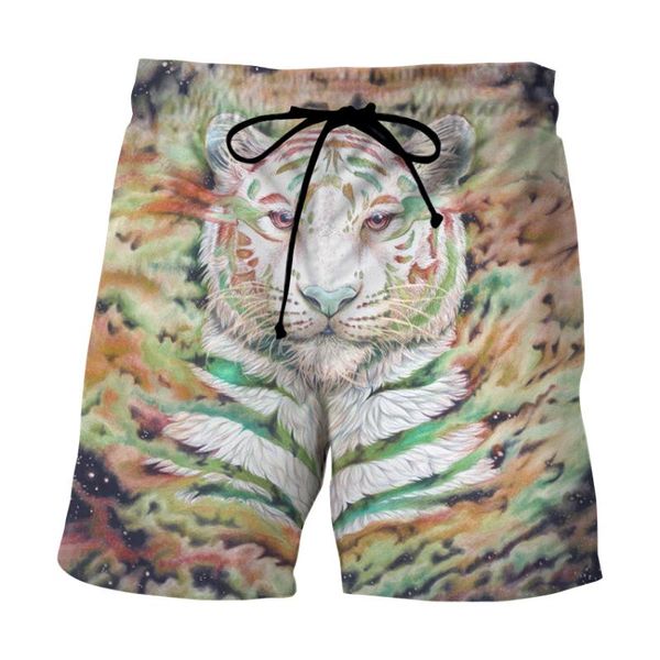 Shorts maschile 2023 uomini coppie estive 3d stampa nuoto animale tigre casual per le vacanze da nuoto da uomo in abbigliamento da uomo