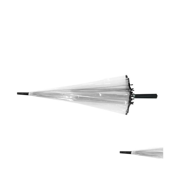 Guarda -chuvas feminino transparente semi -matic handla al￧a de guarda -alta resist￪ncia ecol￳gica suprimentos ao ar livre Moda Pratical Artigo 16H DHF9L
