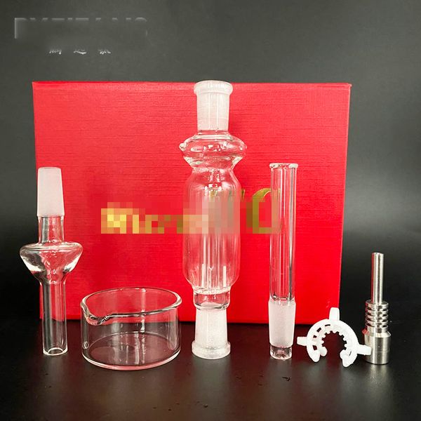 Bong Glass Smoking Conjunto Dab Rig Hookah 14mm Titanium Fump Nails Fumando acessórios 10mm 18mm