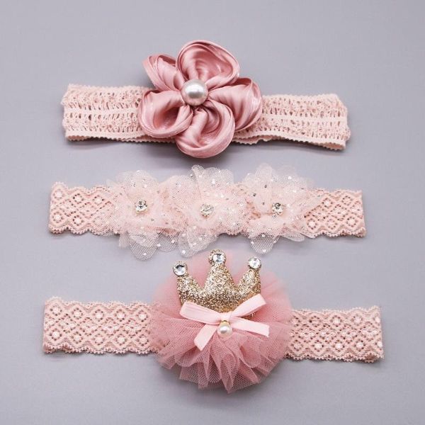 Accessori per capelli Kid Weacher Croona Fiore Bow Kawaii Cute Sweet Pink Soft Bands Brand Fashion Head Basche