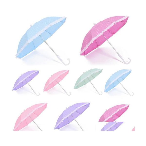 Guarda -chuvas dot impressão infantil guarda -chuva mini filhos fofos de moda de moda colora paraguas para viagens ao ar livre viagens fáceis de transporte 4 6db Drop dhukx