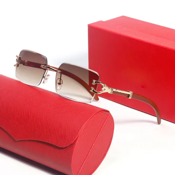 Óculos de sol moda matsuda designer mens carti óculos de sol design marrom azul luxo quadro de madeira lentes mistas óculos melhores casos vermelhos