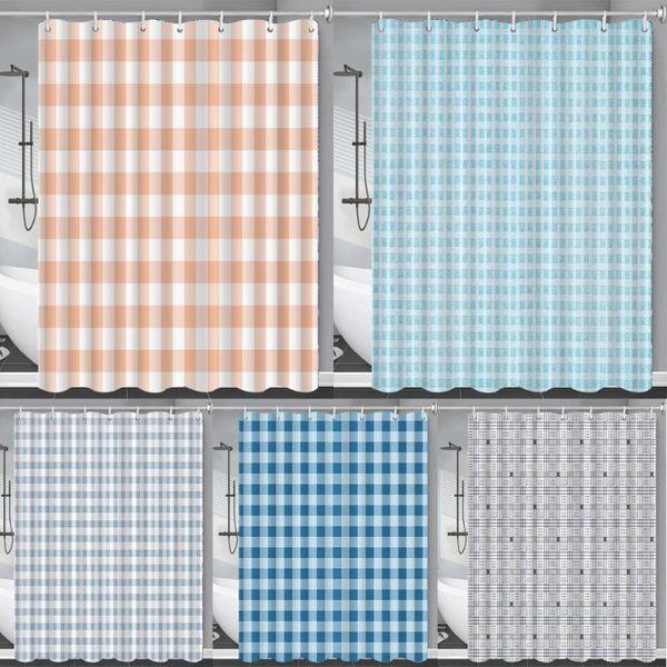 Cortinas de chuveiro acessórios modernos banheiros geometria cortina de banheiro com tecido de listra de listras água opaca