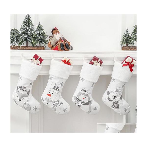 Рождественские украшения UPS украшения поставляются большие носки Рождественский подвесной подвесной подвесной подарки для детей.