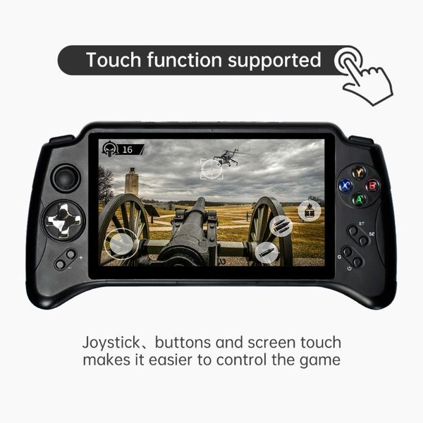 Портативные игровые игроки Powkiddy X17 Android 7.0 Handheld Console 7-дюймовый сенсорный экран IPS MTK 8163 Quad Core 2G RAM 32G ROM RETRO RETRO