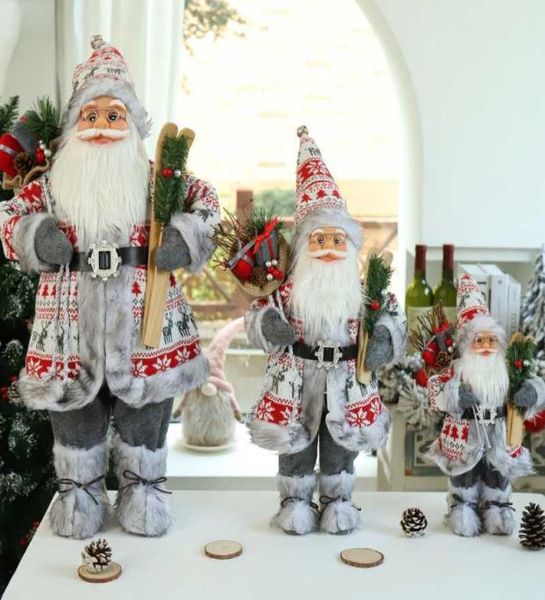 Dekorative Objekte Figuren 806040 cm Big Santa Claus Doll Kinder Weihnachtsgeschenk Weihnachtshut Dekorationen für Home Wedding Party s