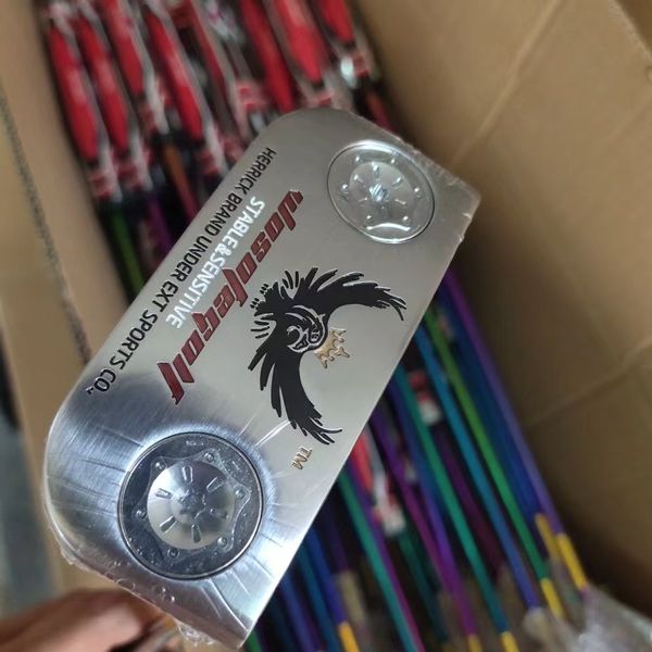 Clubes de golfe Putter Silver Herrick Eagle M￣o direita PU PU GRIP CNC AￇO MALLET PROFESSIONAL DHL UPS FEDEX