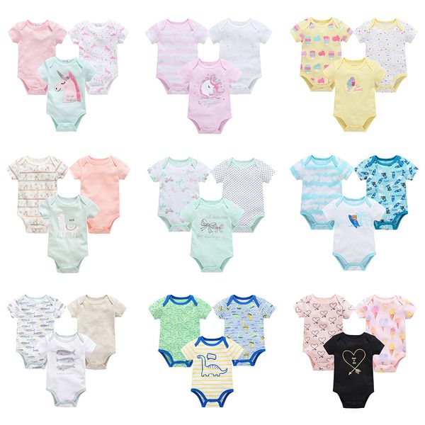 Bebe Fille Rompers de menina infantil 3pcs desenhos animados fofos roupas de meninos da primavera de moda de moda bebê macacão