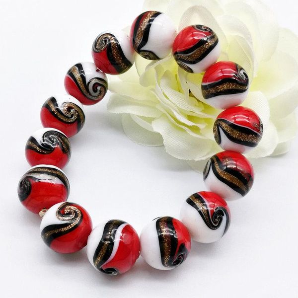 Strand MM Fashion Circle Lampwork Murano Glass Brangle Bracelets имеет четыре цветовых дополнительных (красный/фиолетовый/синий/желтый).