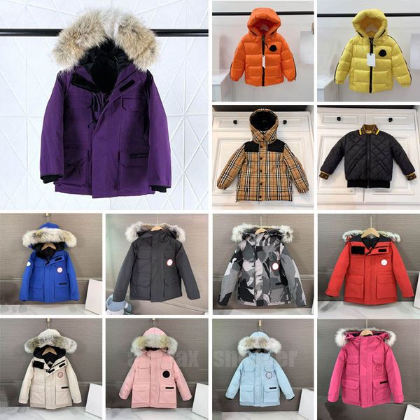 Kids Down Coat Winter Boy Girl Baby Outerwear Jackets Teen Clothing Hooded Thick Warm Outwear Coats Children Wear Jacket Fashion Classic Packas 5 Colors 2023