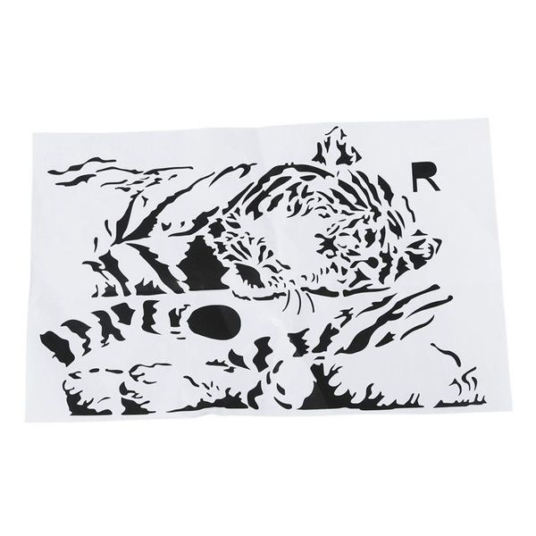 Adesivos de parede Tiger animal Tiger Relaxing Sticking Moda Fashion Bedroom Living Sofá à prova d'água Armário de vidro de vidro Decal